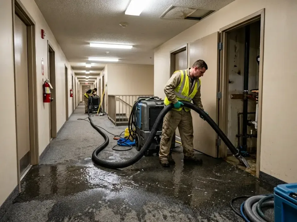 multi-unit-apartment-hallway-f-005 — frequently asked questions, Emergency Burst Pipe Water Extraction & Removal in Charter…